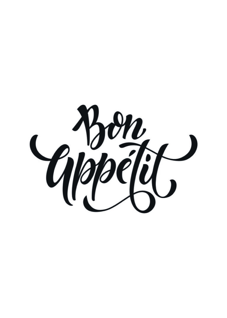 Elegante Kalligrafie: Bon Appétit