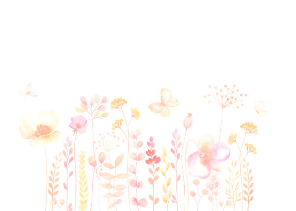 Minimalistisches florales Werk in elegantem Aquarell