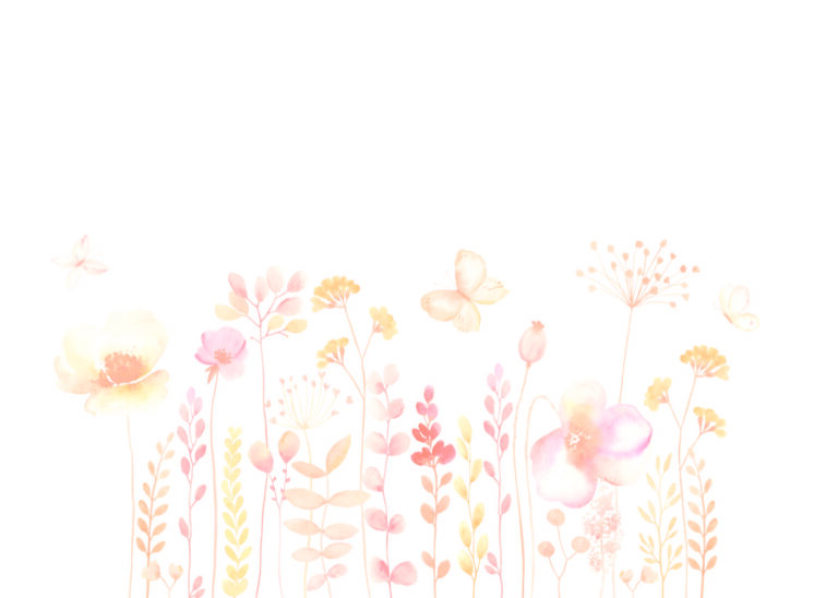 Minimalistisches florales Werk in elegantem Aquarell