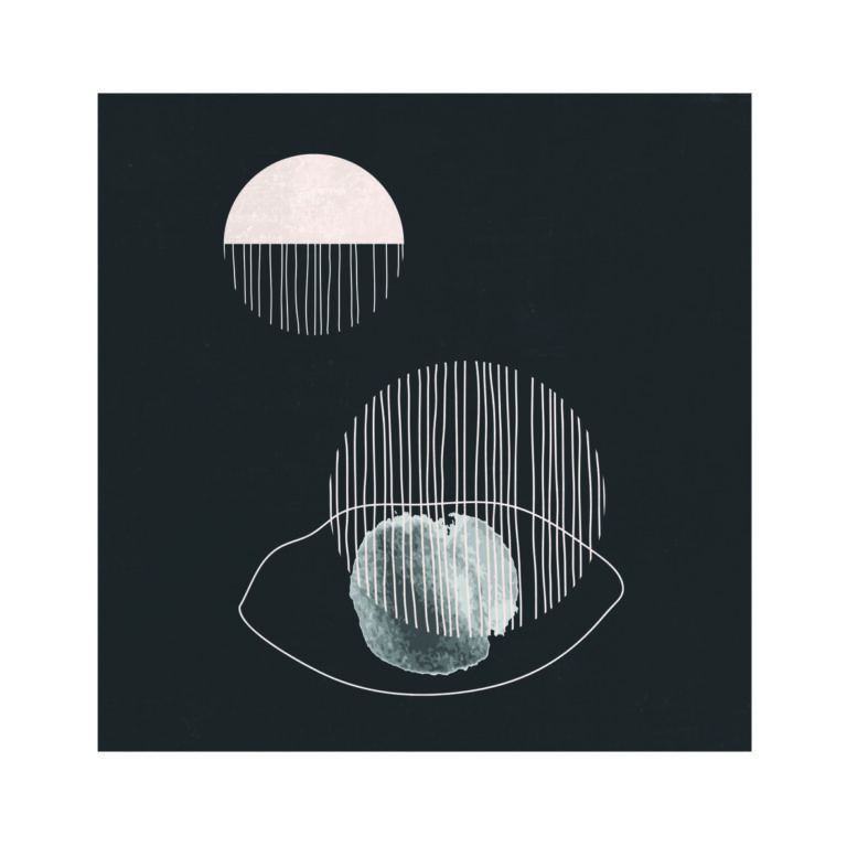 Minimalistische monochrome abstrakte Kunst