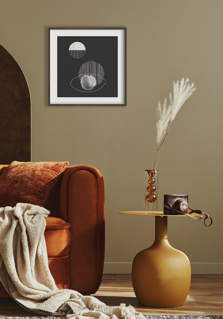 Minimalistische monochrome abstrakte Kunst
