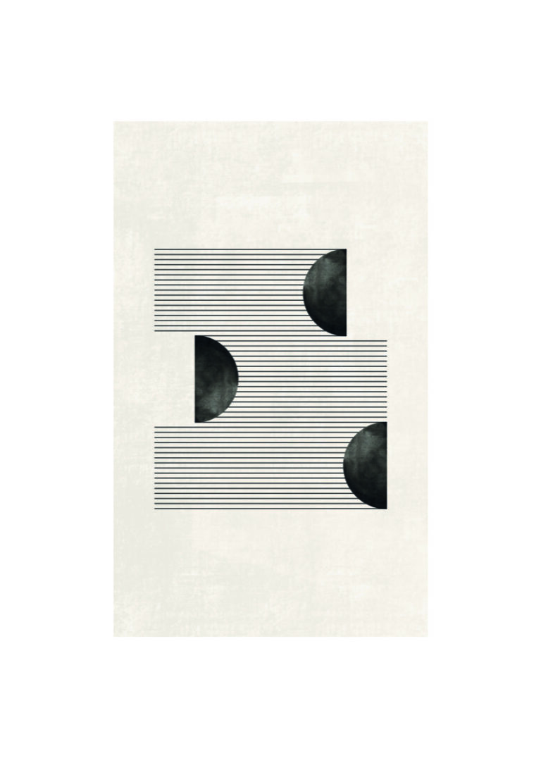 Monochrome Komposition minimalistischer abstrakter Kunst