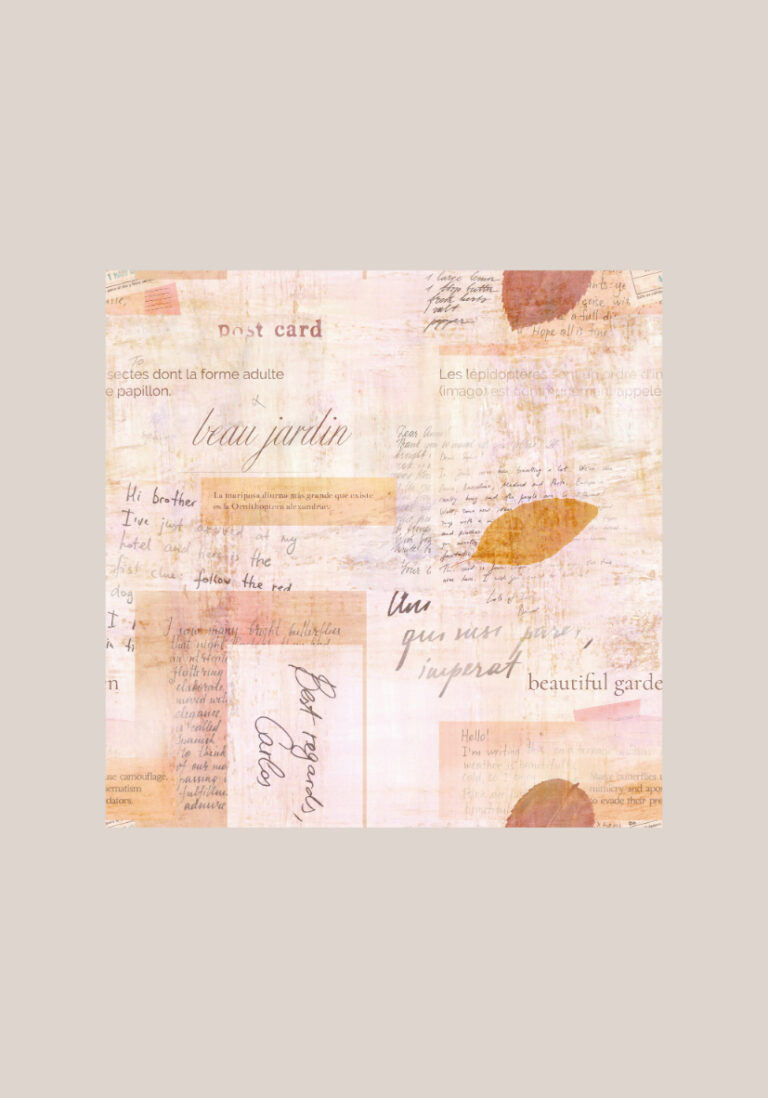 Vintage-Collage mit Text und Blättern