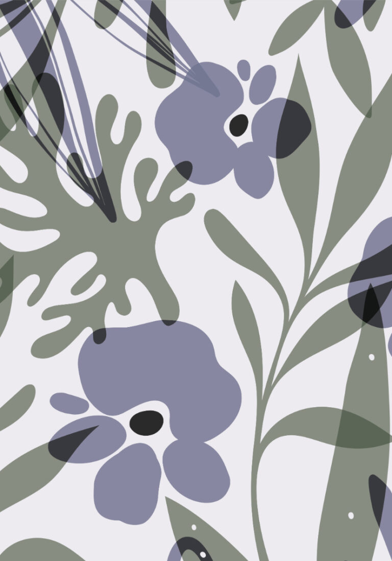 Abstraktes Blumenmuster in neutralen Tönen