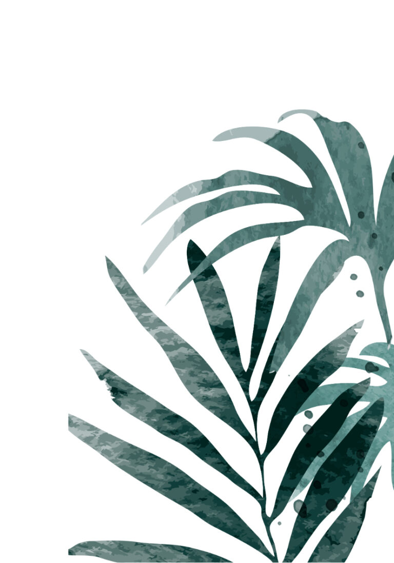 Aquarellillustration tropischer Blätter