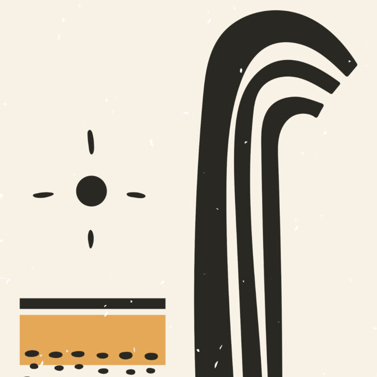 Abstrakte Illustration mit minimalistischer Geometrie