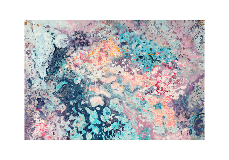 Abstrakte Spritzer in bunten Texturen