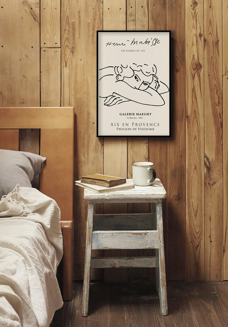 Line-Art-Poster im minimalistischen Stil