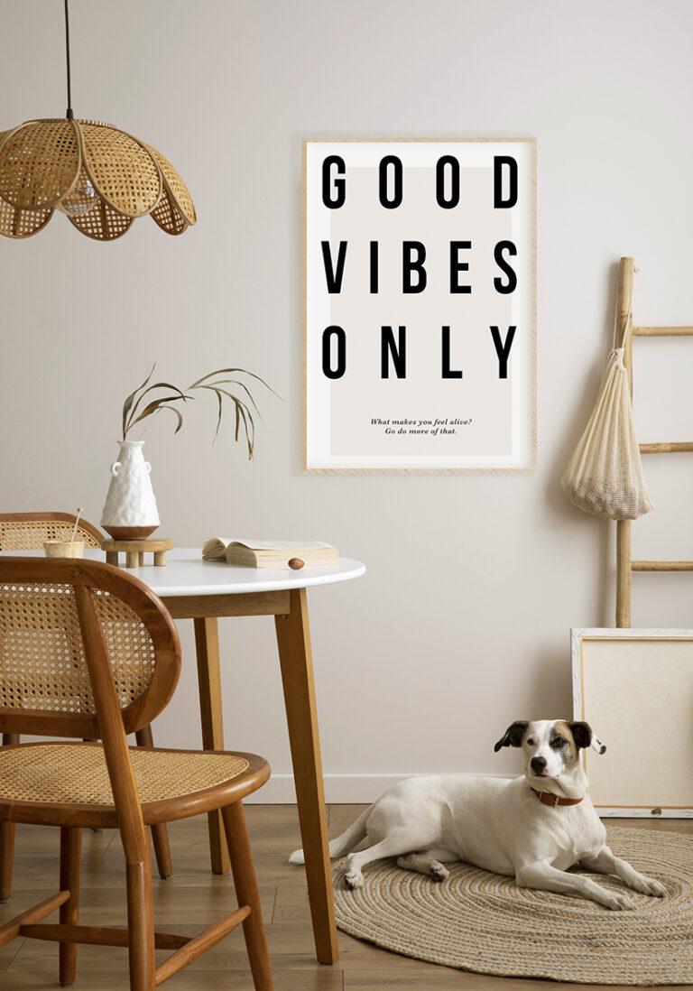Minimalistische Kunst mit Motivationszitat