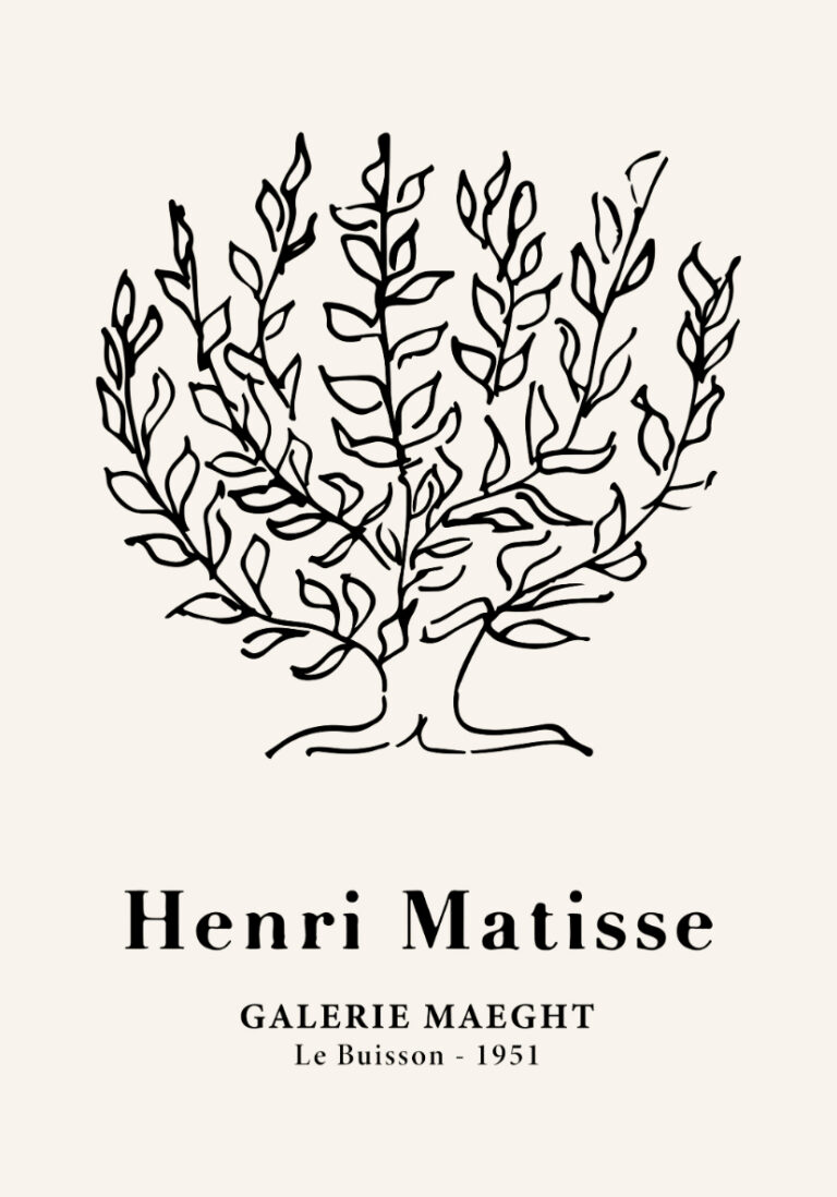 Von der Natur inspirierte Line-Art