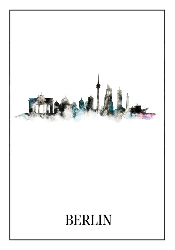Modernes Aquarell der Stadt Berlin