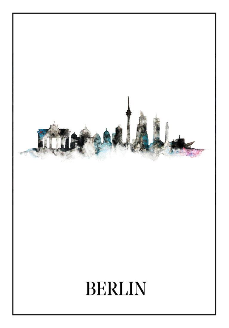 Modernes Aquarell der Stadt Berlin