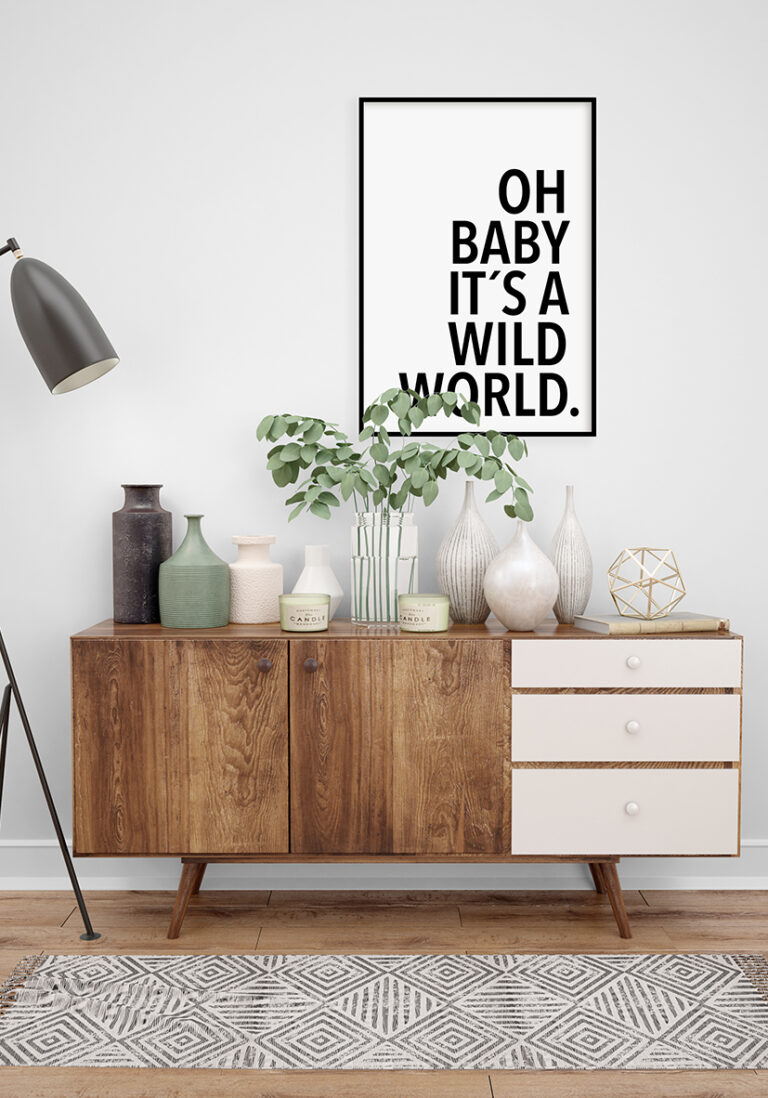 Kühne minimalistische Typografie