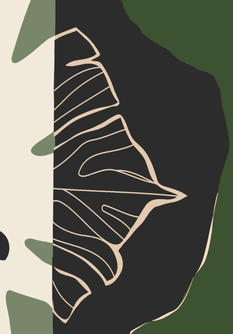 Moderne, von der Natur inspirierte Komposition