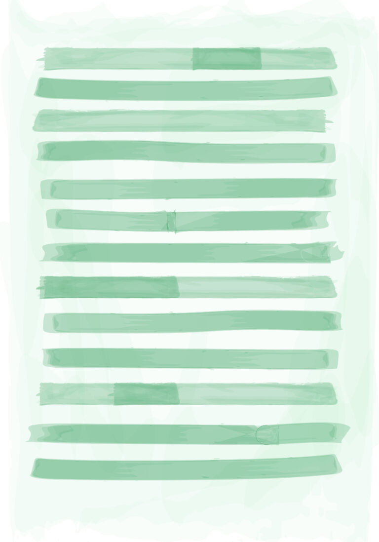 Minimalistische grüne Pinselstriche im abstrakten Stil