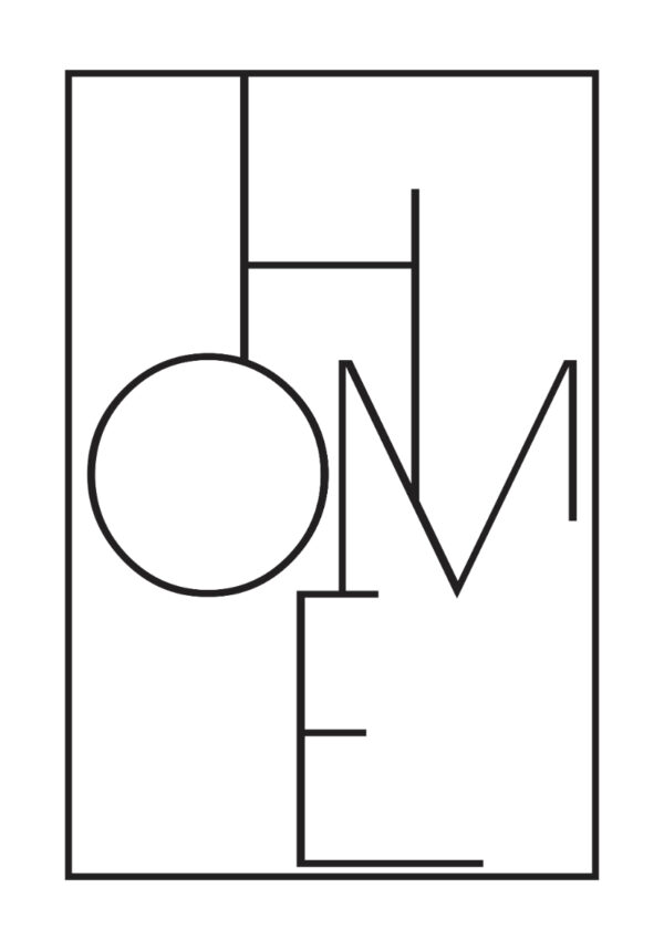 Minimalistischer typografischer Kunstdruck fürs Zuhause