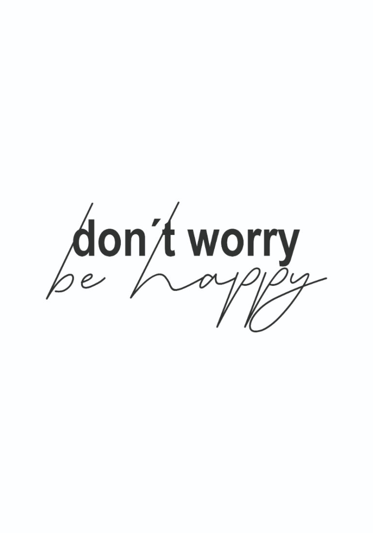 Minimalistische Kunst mit motivierendem Spruch