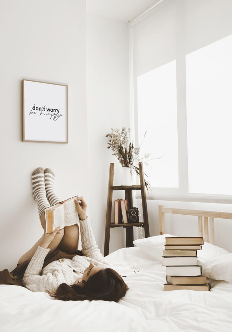 Minimalistische Kunst mit motivierendem Spruch