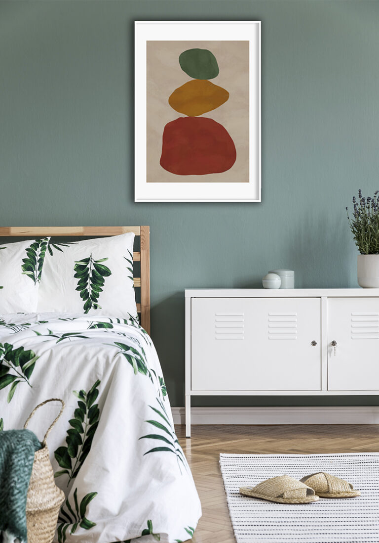 Abstrakte Kunst mit bunten geometrischen Formen