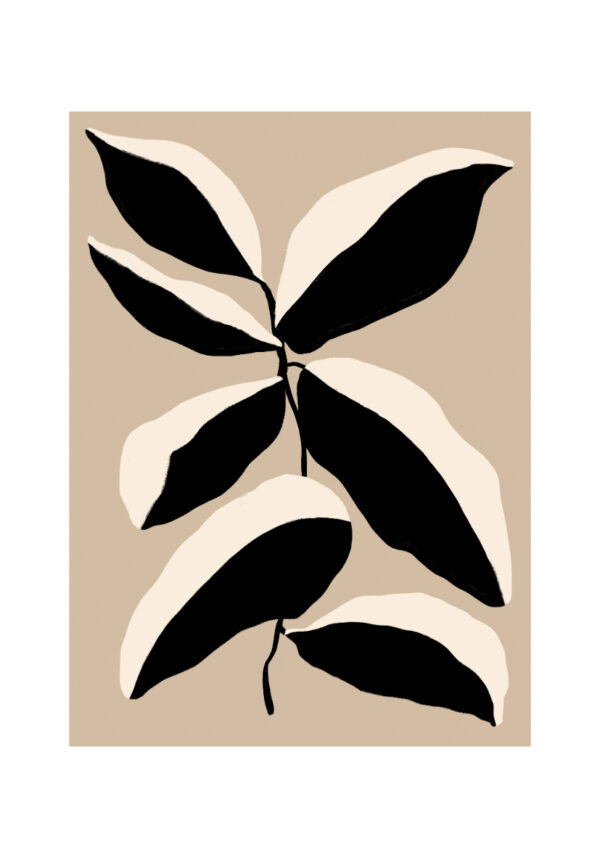 Minimalistisches abstrakt-botanisches Werk