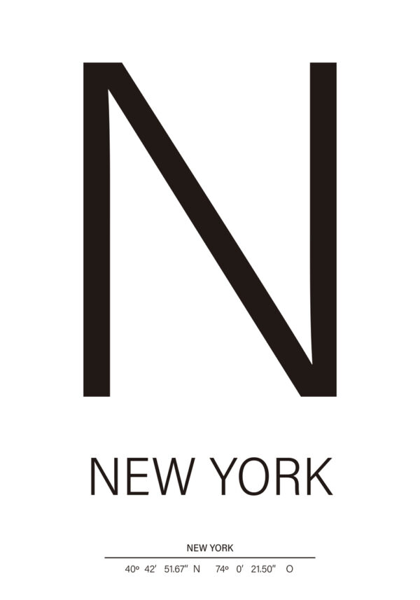 Modernes Poster mit New-York-Typografie