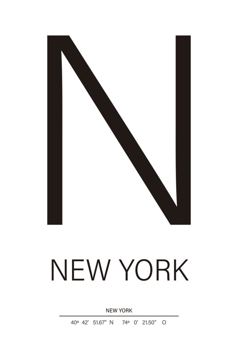 Modernes Poster mit New-York-Typografie