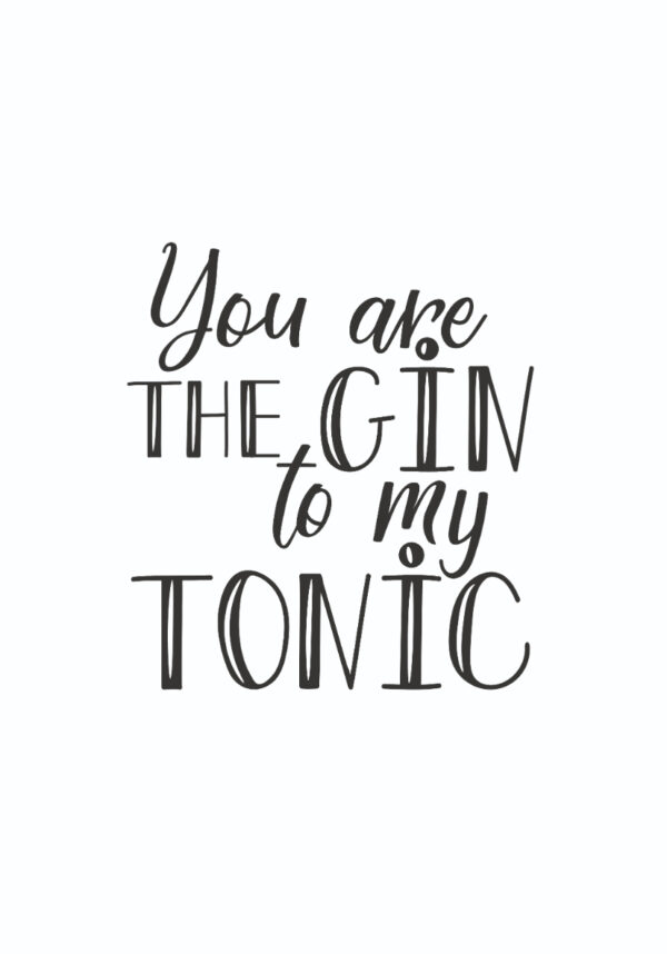 Typografie-Kunst mit romantischem Spruch
