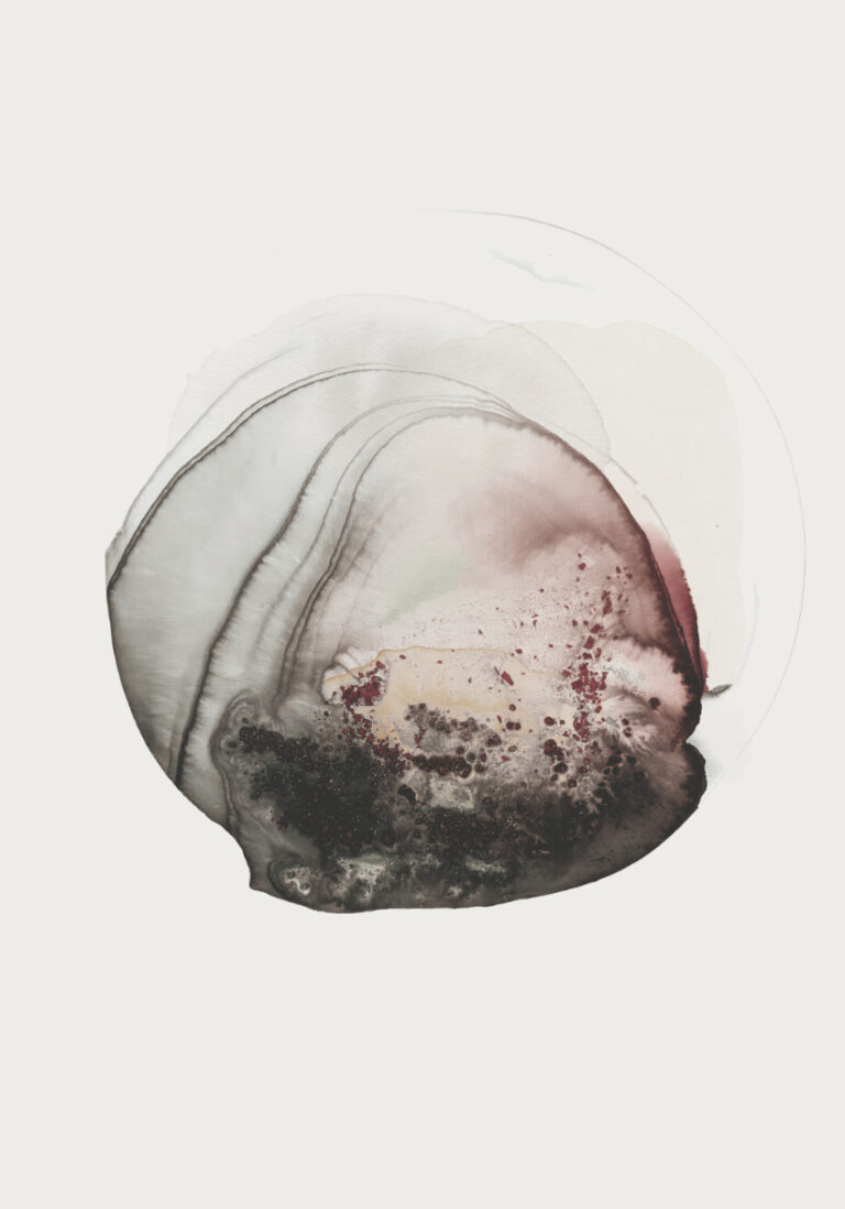 Abstraktes Aquarell in neutralen Tönen