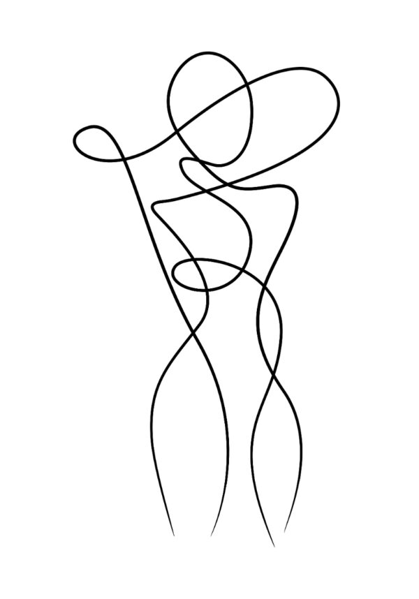 Minimalistische abstrakte Linienzeichnung