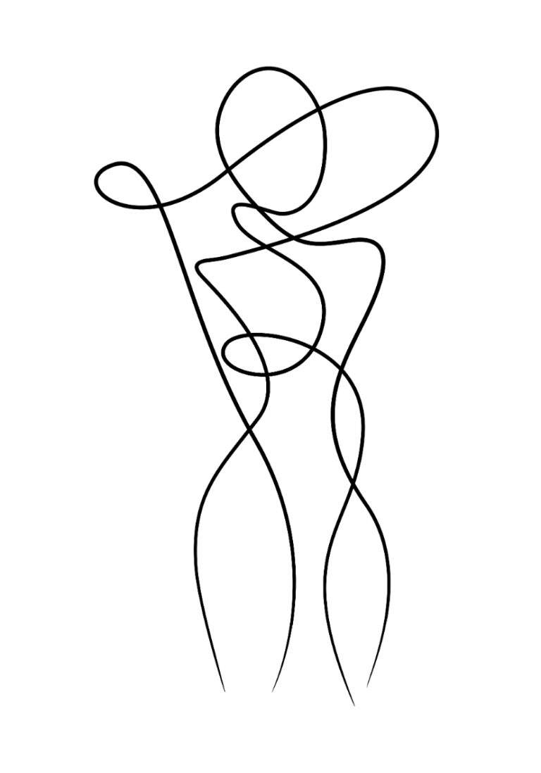 Minimalistische abstrakte Linienzeichnung