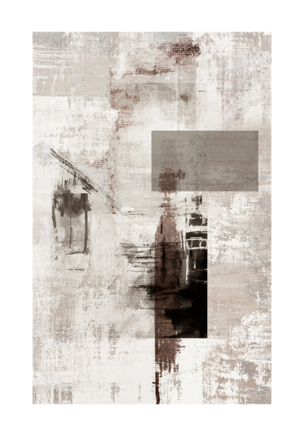 Strukturierte abstrakte Kunst in Beige und Braun