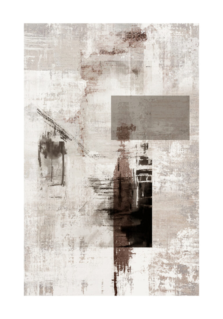 Strukturierte abstrakte Kunst in Beige und Braun