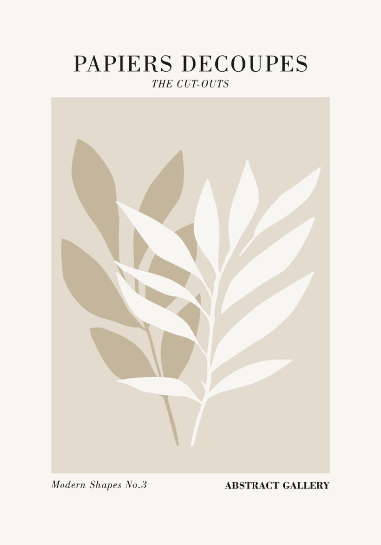 Minimalistischer botanischer Druck zur Dekoration