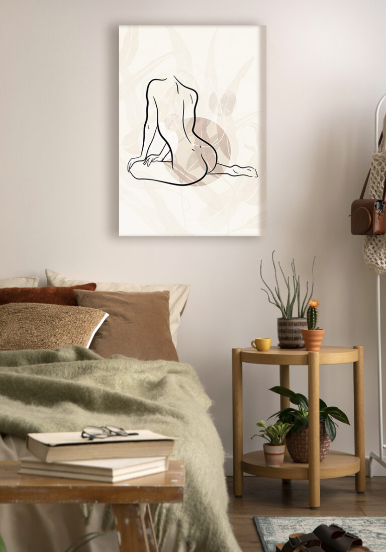 Minimalistische Line-Art – abstrakter Akt