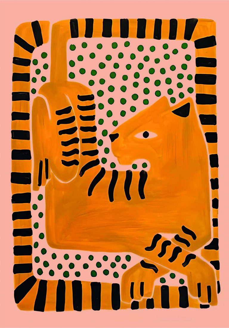 Moderne abstrakte Illustration eines Tigers