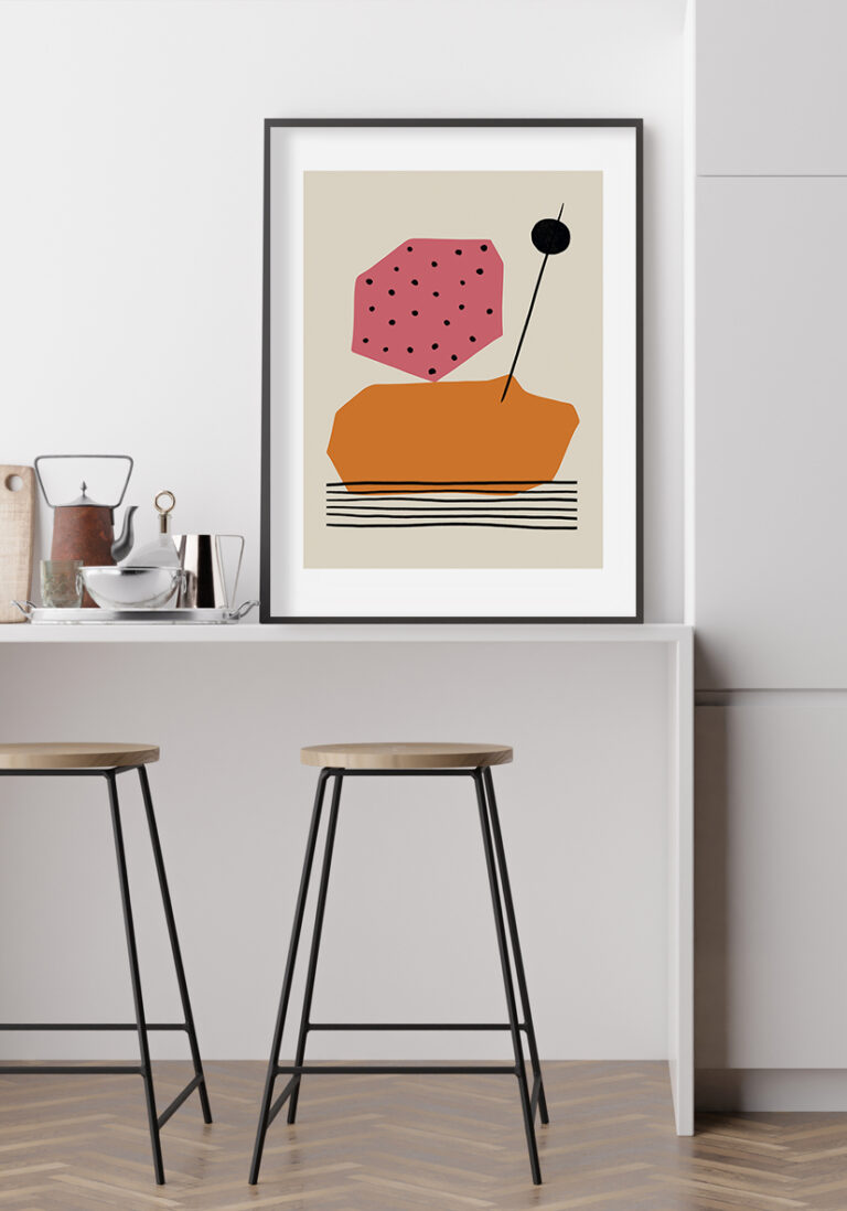 Moderne geometrisch-abstrakte Kunstkomposition