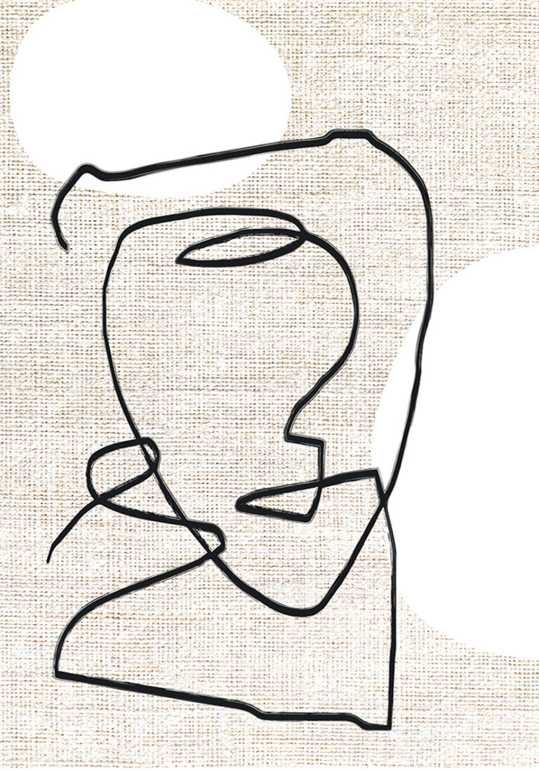Minimalistische Linienzeichnung