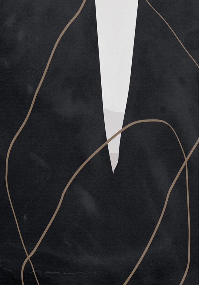 Minimalistisches Poster in Schwarz-Weiß