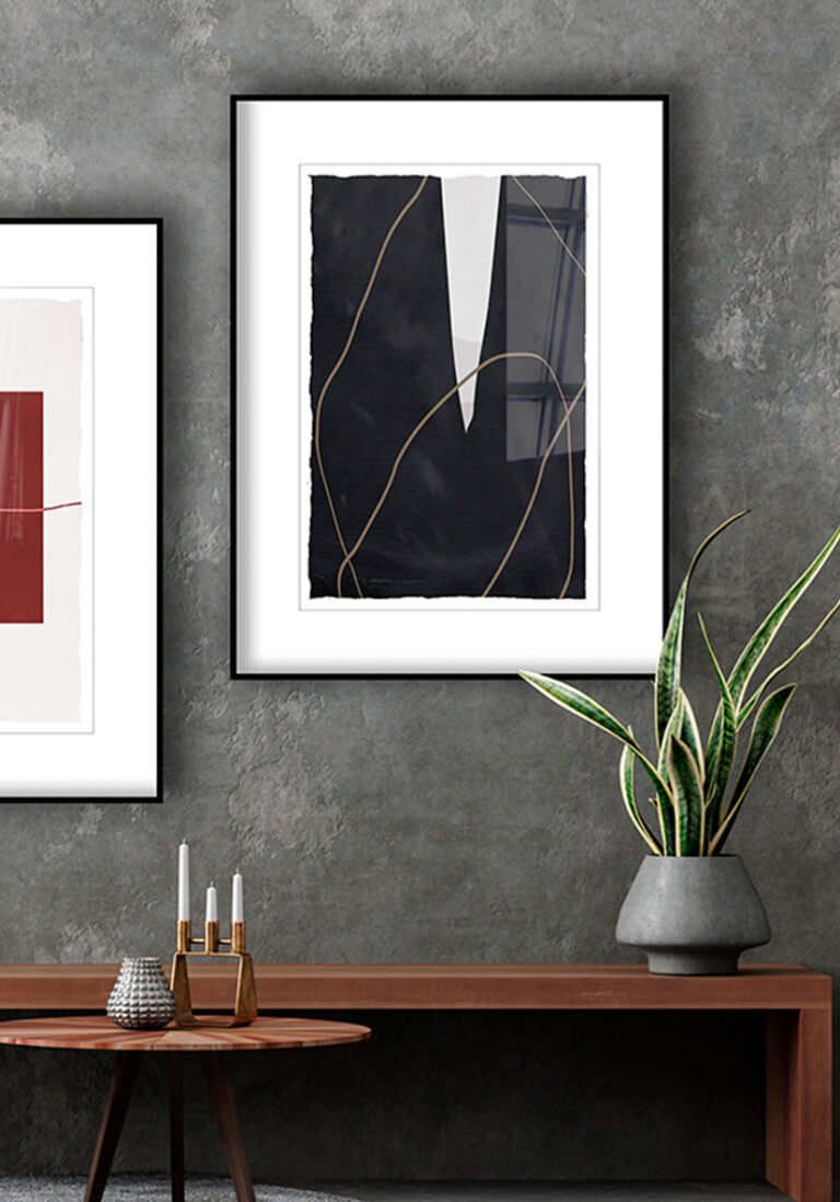 Minimalistisches Poster in Schwarz-Weiß