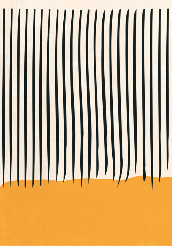 Minimalistisches abstraktes Muster mit Gelb