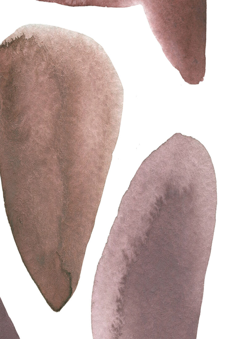 Strukturiertes Aquarellmotiv in Braun