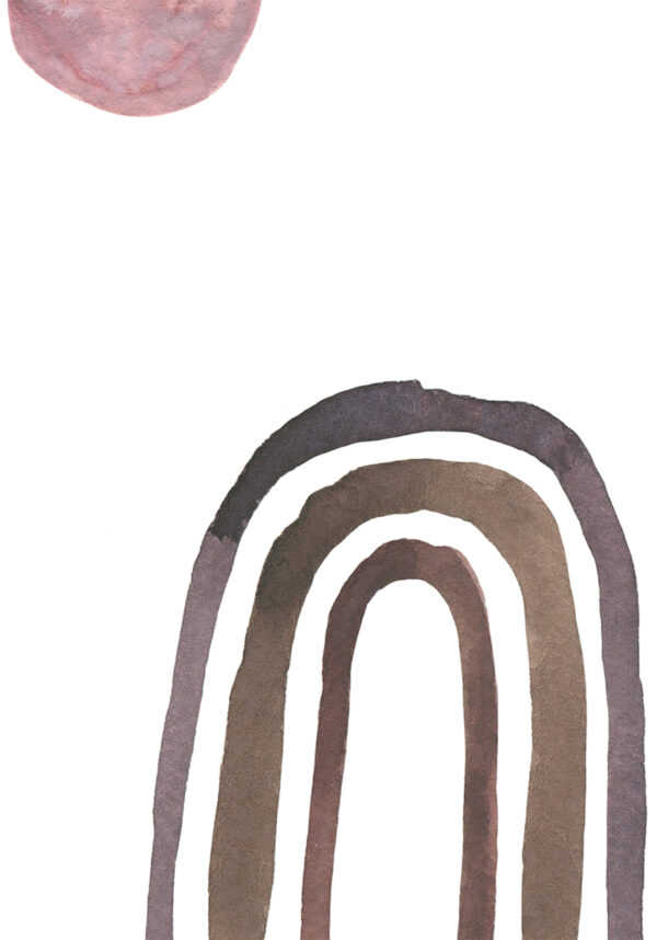 Minimalistisches Gemälde in abstraktem Aquarell