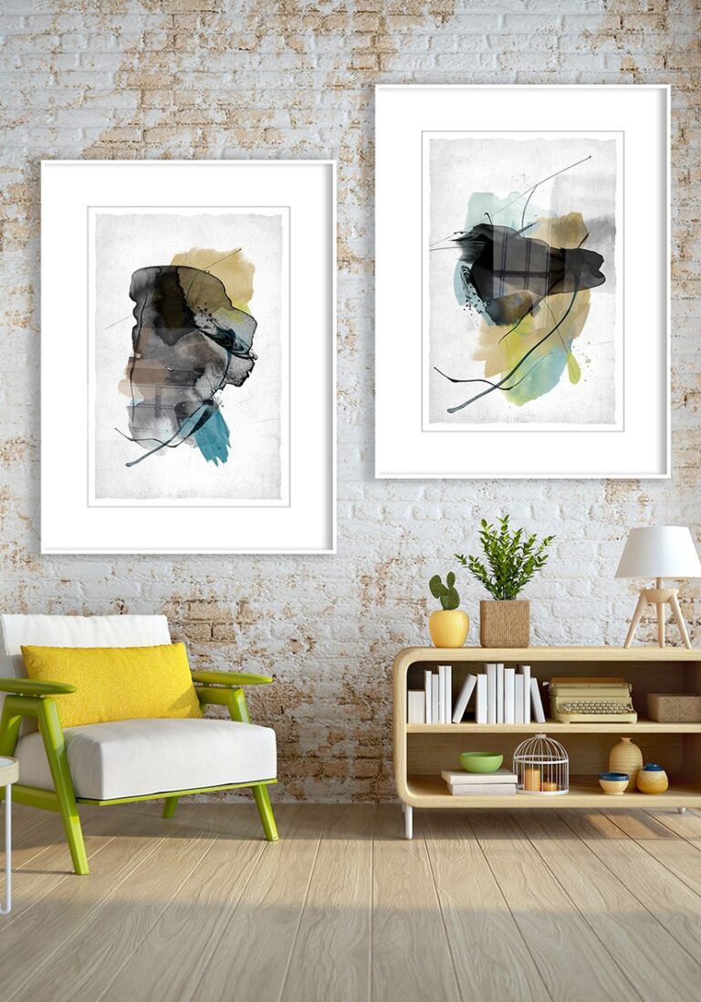 Aquarell mit neutralen Nuancen