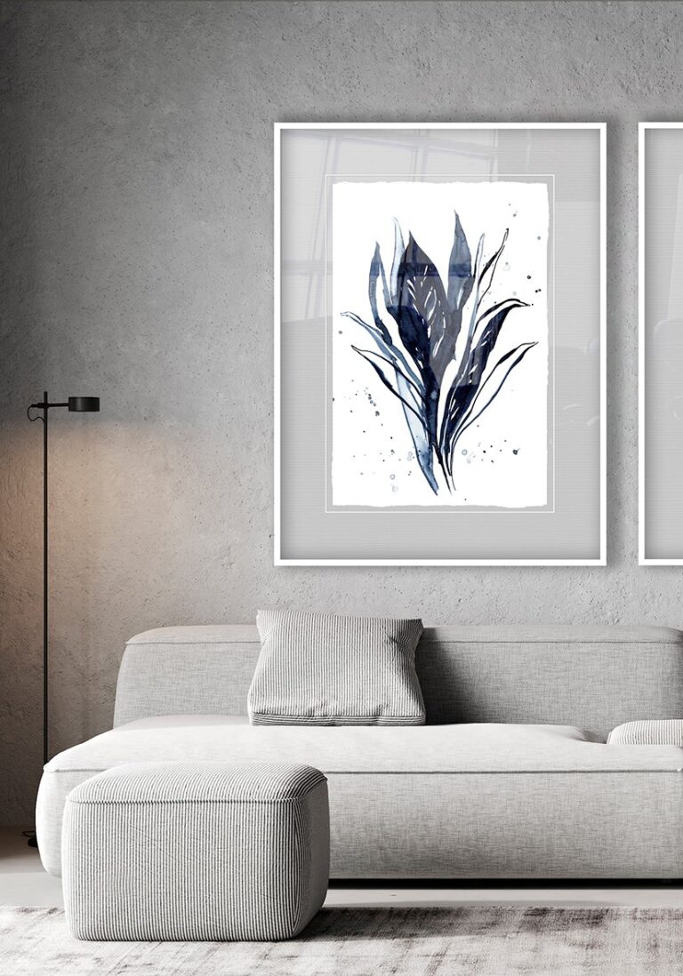 Abstrakte botanische Aquarellillustration