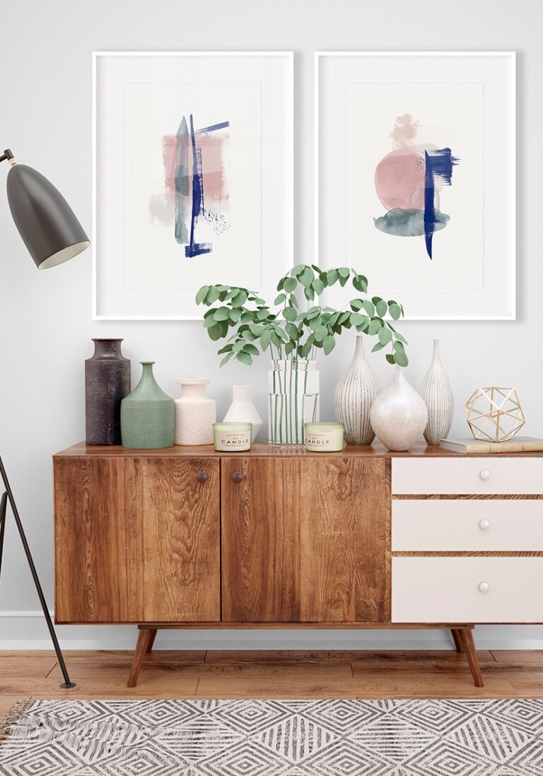 Abstrakte Komposition in Aquarell
