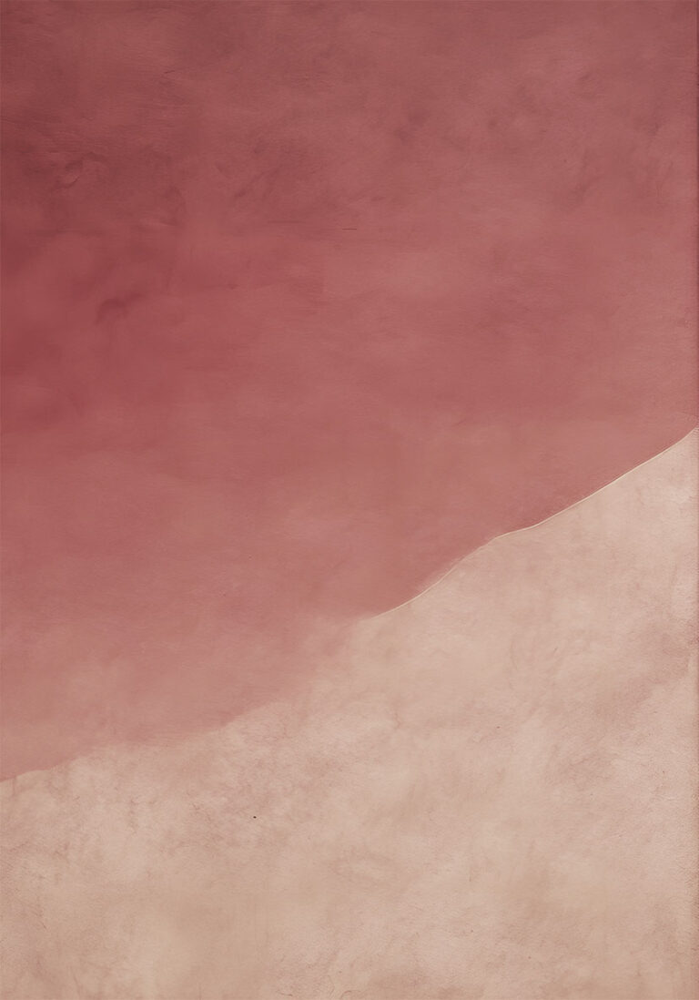 Minimalistisches Werk in Rot und Beige