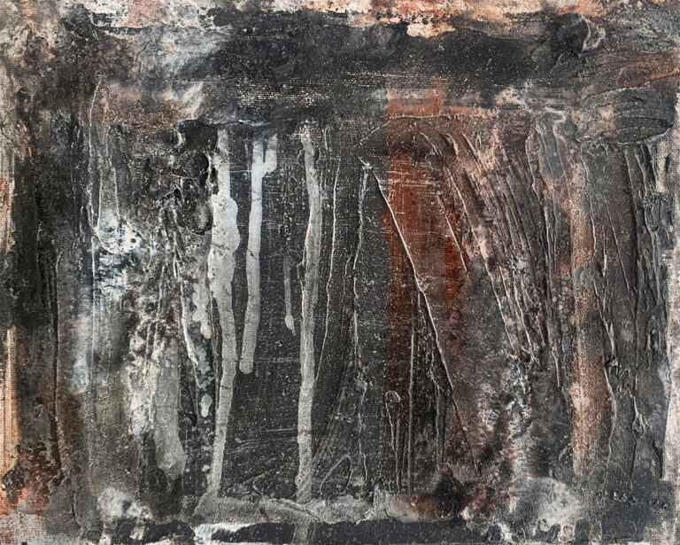 Acrylgemälde in neutralen Nuancen mit abstraktem Charakter