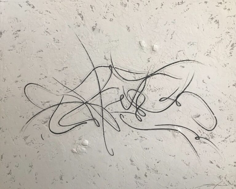 Abstrakte Line-Art auf strukturiertem Untergrund