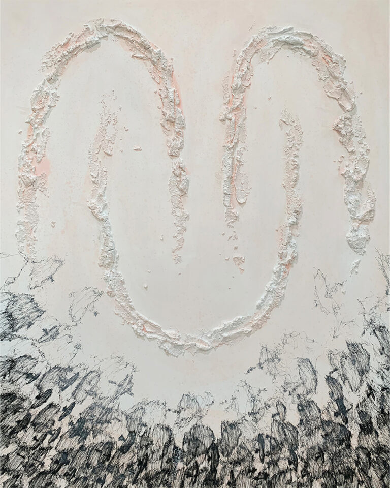 Abstrakte Kunst in neutralen Tönen