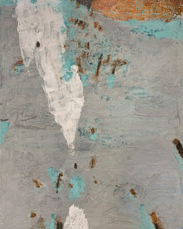 Abstrakte Kunst mit strukturierten Schichten